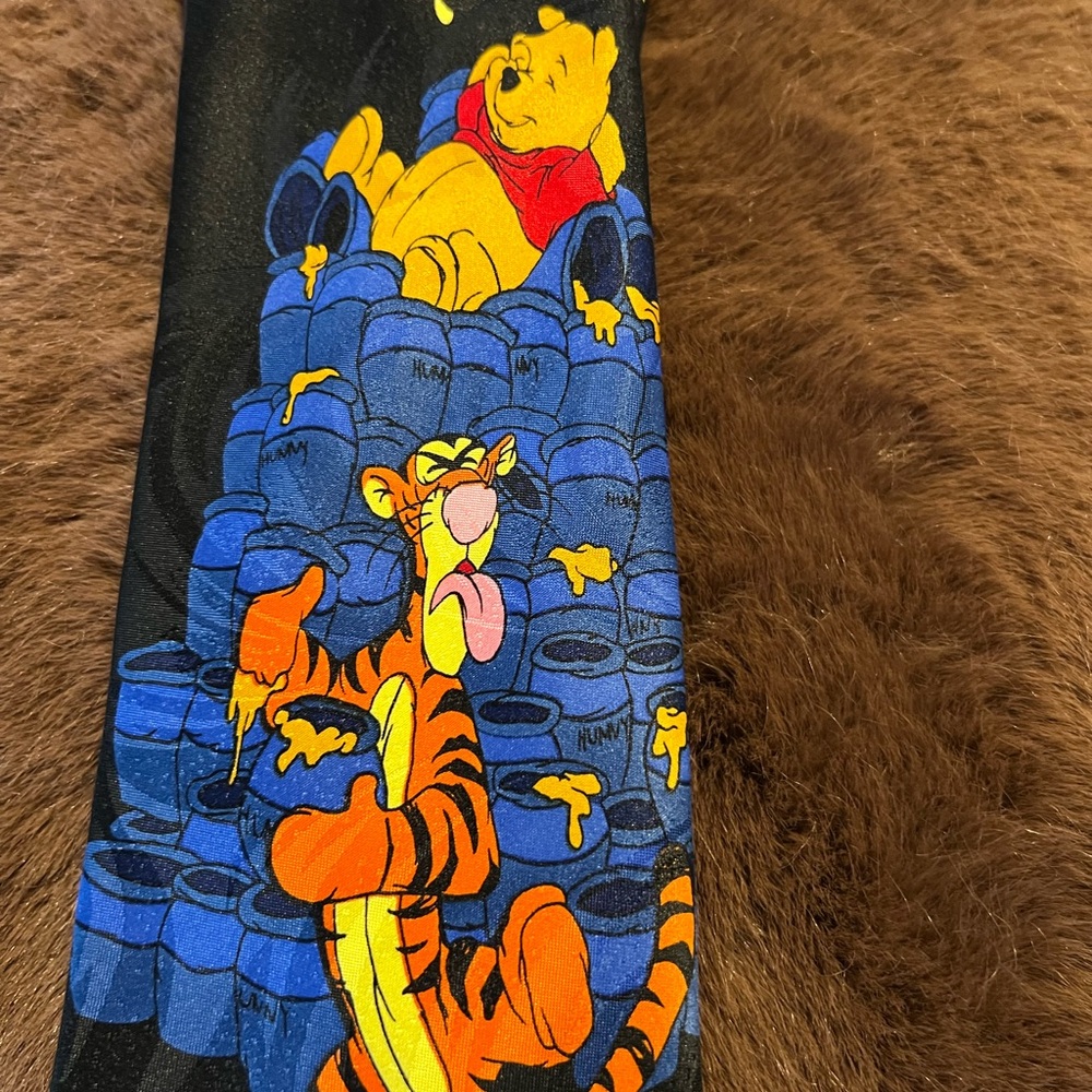 Disney Black and Blue Pooh Tie
